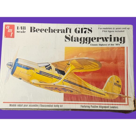 AMT Beechcraft G175 Stagger Wing; Classic Biplane - ITEM #3430 - Picture 3 of 3